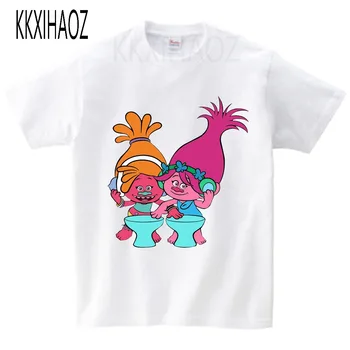 Tillykke med fødselsdagen trykt T-shirt til børn tegnefilm trykt T-shirt sjov T-shirt til børn, baby tøj, sommer