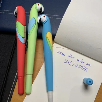 12 stk/Masse Farve fugle Papegøje pen 0.5 mm Blå blæk, gel penne borddekoration Stationery Office tilbehør skoleartikler F217