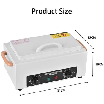 Søm Sterilisator NV-210 Sterilisation med Tør Varme, Høj Temperatur Desinfektion Box Til Manicure Salon Udstyr Søm Metal For