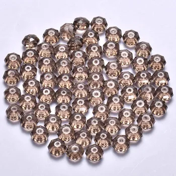 100PCS 8*10MM Østrig Krystal Perle Rondelle Løs Facetteret Glas Afstandsstykker Perler for Mode Smykker at Gøre