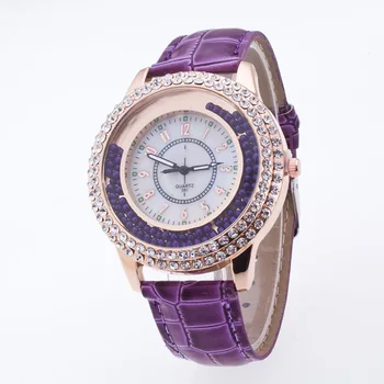 CAY Nye Rhinestone Ure Kvinder Kvarts Ur Mode Casual Læder Armbåndsure til Damer Reloj Mujer Relogio Feminino