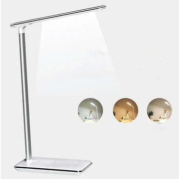 LED smart bordlampe med den trådløse oplader Multifunktionelle folde kontor læring beskyttelse af øjne læselampe