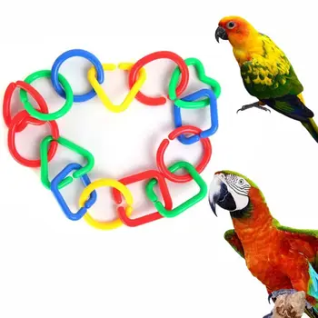 20Pcs Papegøje Bide, Tygge Spille Legetøj Fugl DIY Tilbehør Plast Farverige Kæde Hængende Bur Dekoration Parakit Toy
