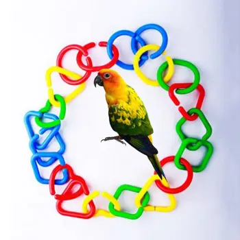 20Pcs Papegøje Bide, Tygge Spille Legetøj Fugl DIY Tilbehør Plast Farverige Kæde Hængende Bur Dekoration Parakit Toy