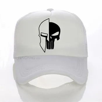 Sparta Hjelm Punisher Kraniet baseball cap Mode Mænd Print mesh trucker cap Casual Unisex sports-hat