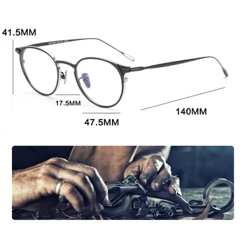 Korea Retro Luksus Ren Titanium Briller Ramme Mænd Kvinder Oval Ultralet Nærsynethed Optisk Recept Briller Frame Briller