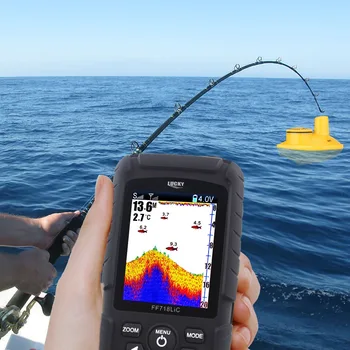 LUCKY ff718LiC-W 2.8'Color Skærmen fishfinder Trådløse fishfinder Genopladeligt Batteri 180m området Vandtæt fiskeri