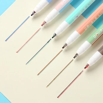 Nye Morandi Farve Dobbelt Linjer Pen Kunst Markører Pen Markør Bogstaver Tidende Pen Tegning Penne, Pensler Og Kawaii