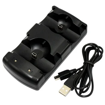 Dual Controller Oplader Dock Station USB Oplader Dock Stå Oplader Til Sony PS3 Controller til PlayStation move PS 3 Gamepad