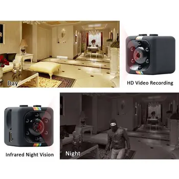 HD 480P/1080P SQ11 Mini Kamera Espia Oculta Night Vision Mikro Lille Hemmelig Lomme Kamera Gizli Kamera Skjult Støtte TF Kort