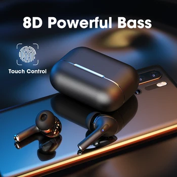 TWS Trådløse Bluetooth-Hovedtelefoner støjreducerende Hovedtelefoner Touch Kontrol Øretelefoner Headset HIFI-Stereo-Hovedtelefoner med Mikrofon
