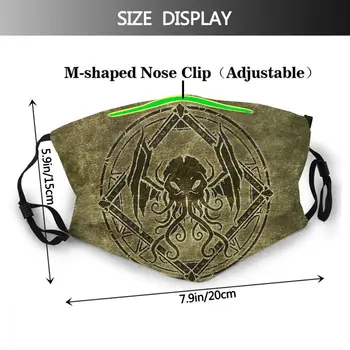Cthulhu Design - Gamle Læder Mode Mascarilla Cthulhu-serien og Cthulhu fangarme Genanvendelige Munden Maske Med Filtre
