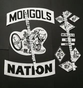 13pcs/set Mongolerne Patches til Motorcykel Biker Jakke Tøj Rytter badges af Nation MFFM pynt jern på Patches mærkat