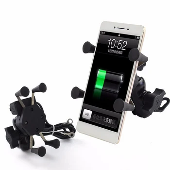 Afgiftspligten, Motorcykel Mobiltelefon Holderen USB Oplader Motorcykel Universal Mount Ede Moto 4 - 6 inch Phone GPS Holder