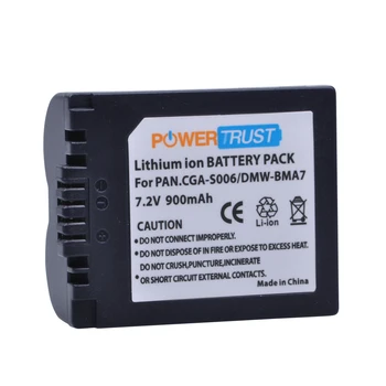 PowerTrust CGA-S006 DMW-BMA7 S006A BMA7 S006E Batterier for Panasonic Lumix DMC-FZ7 FZ8 FZ18 FZ28 FZ30 FZ35 FZ38 FZ50