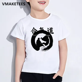 Børn Sommer Korte Ærmer Piger & Drenge T-shirt Børn, Japansk AIKIDO Print T-shirt i Behagelig Afslappet Baby Tøj,ooo667