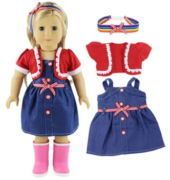 3 Sæt Dukke Tøj til 18 Tommer American Doll Håndlavet i Høj kvalitet Casual Wear