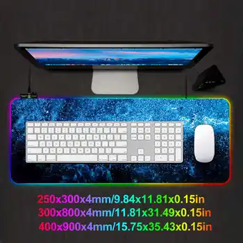 Blå Plads Stjerner Large Gaming musemåtte RGB LED Glødende Gamer-Tastatur, Mus, Musemåtte Måtte Til PC-Computer-Bærbar computer