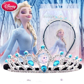 Disney Frosne Elsa Tiara Krone Hjerte Perle Disney Princess-Snehvide Anna Elsa Sofia Krone Pige Legetøj Børn Makeup Sæt