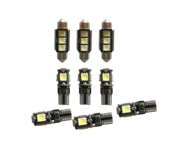 9Pcs Hvide LED-Lys Interior Package Kit Til AUDI A1, A3, A4, A6, A8-Q3 Q5 Q7 Indvendig belysning bagagerum Lys