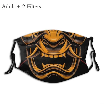 Oni Japan Samurai Demon Mascarilla Masque Facial Mask Brændende Demon Samurai Hjelm Masker Fation Munden Maske Med Filtre