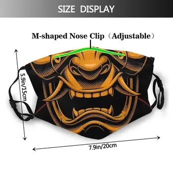 Oni Japan Samurai Demon Mascarilla Masque Facial Mask Brændende Demon Samurai Hjelm Masker Fation Munden Maske Med Filtre