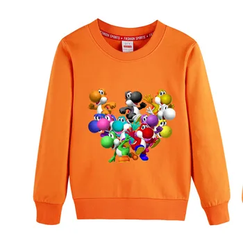Børn Yoshi Hoodie Mode Afslappet Drenge Piger Bomuld, Sweatshirts og Pullover Sportstøj Toppe Gave til Børn