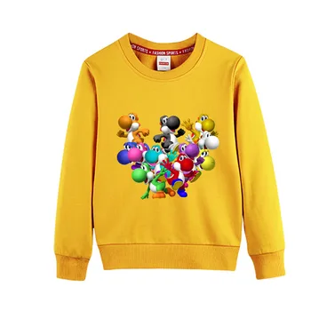 Børn Yoshi Hoodie Mode Afslappet Drenge Piger Bomuld, Sweatshirts og Pullover Sportstøj Toppe Gave til Børn