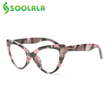 SOOLALA 2 stk Cat Eye Blå Lys Blokering Læsning Briller Kvinder Briller Ramme Kvindelige Presbyopi Læser Briller +0.5 0.75 til 4.0
