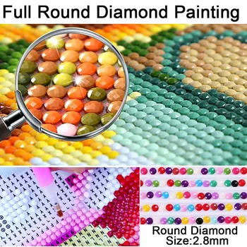 DIY-5D Diamant Maleri rødvin Fuld Runde Bor Diamant Broderi Glas Cross Stitch Kits Mosaik Billede Rhinestone Gave