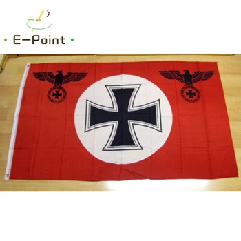 Flag tysk-romerske Rige Eagle Iron Cross Rød 2*3 ft (60*90cm) 3 ft*5ft (90*150 cm) Størrelse Julepynt til Hjem Banner