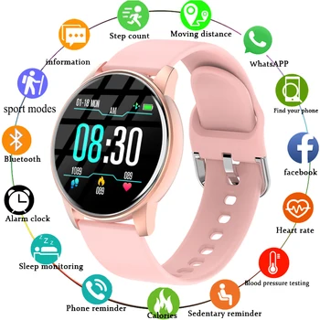 Kvinder Smart Watch-Real-time Vejr Prognose Aktivitet Tracker pulsmåler Sport Damer Smart Ur Mænd Til Android, IOS
