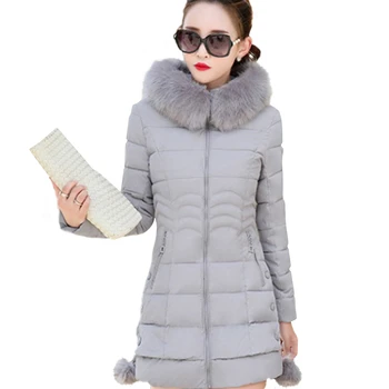 RICORIT Womens Winter Jacket Coat Female Fur Hooded Thicken Parkas Cotton Padded Faux Fur Plus Size Outerwear Пуховик Женский