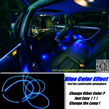 Interiør Omgivende Lys Tuning Atmosfære Fiberoptiske Band Lys For Volkswagen, VW Eos Inde Dør Panel belysning Tuning