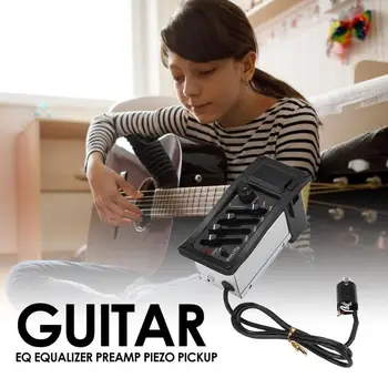 EQ-7545R 4 Bands Equalizer EQ Preamp Piezo Pickup for Guitar Dele, Tilbehør til musikinstrumenter