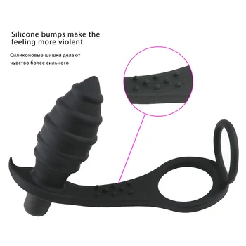 Silikone 10 Speed Anal Vibrator Mandlige Prostata Massager Sex ring-Penis stimulator-Anal Butt Plug Intime Anal sex legetøj til Mænd