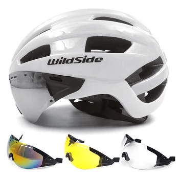 Cykling hjelm Voksen urban hjelm vej mtb mountainbike aero tidskørsel race cykelhjelm med briller solskærm briller 2018