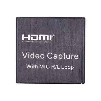 Transportabel Video Capture-Kort Mic In Audio Out 1080p USB 2,0 Video Grabber Optage Max for Live Streaming Video Optagelse