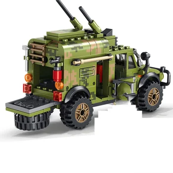 SEMBO byggesten Kriger Pansrede Kommunikation Kommando Køretøj 105563 Model Kits Pædagogiske Klodser Til Børn, Legetøj