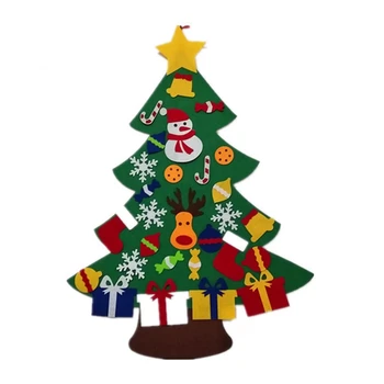 Fremme! Følte juletræ for Børn 3.2 Ft Diy juletræ med Småbørn 30 Stk Pynt til Børn Xmas Gaver Hængende