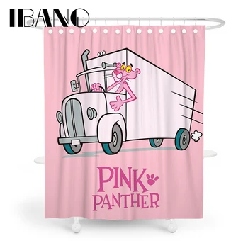 IBANO Pink PANTHER badeforhæng Vandtæt Polyester Stof Bad Gardin Til Badeværelse Med 12 stk Kroge Hot Salg