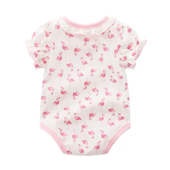 Nyfødte baby pige tøj søde sommer baby pige tøj Flamingoer bodysuit 0-3-6-9 måneder kids tøj roupa infantil
