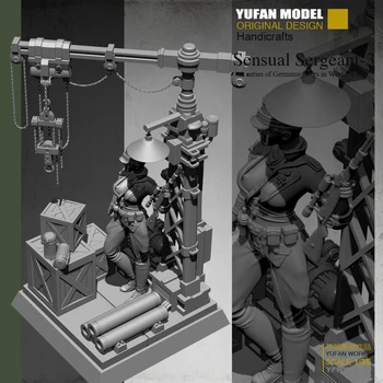 Yufan Model 1/35 Kvindelige Snigskytte + Platform Harpiks Soldat, Farveløs og self-assembled YFWW-2000