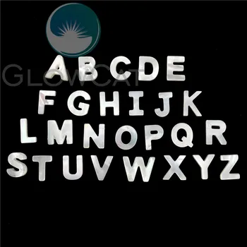 26pcs Alfabet, ABC For DIY Brev Shell Smykker Hvid Oprindelige Hot Salg Bogstaverne A-Z Naturlig Perlemor Muslingeskal Charms