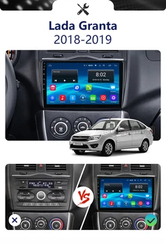 2DIN RAM 2G+ROM 32G Android 9.0 GÅ Bil radio-Afspiller, GPS, DVD-Navigation Mms Til LADA Granta på Tværs af Radio 20182019 Bil