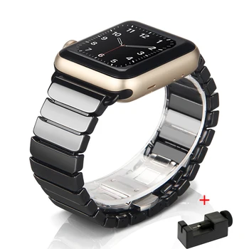 Keramiske urrem for Apple Ur Band 42mm 38mm 1/2/3 Smart Ur Armbånd Keramiske Watchbands for iWatch Serie 5 4 40mm 44mm