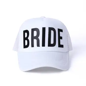 2017 nye BRIDE AT VÆRE TEAM BRUD Bachelorette Hatte Kvinder Bryllup Preparewear Trucker Caps Hvid Neon Sommeren Mesh Gratis Fragt