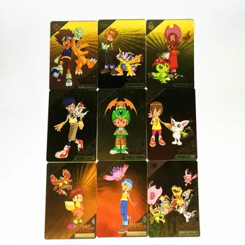 9pcs/set Digimon Digital Monster Legetøj Hobby Hobby Samleobjekter Spil Samling Anime Kort