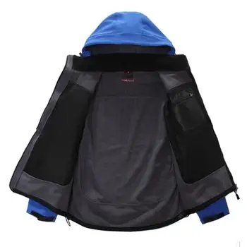 Nye Mænd Soft shell jakke Udendørs vinter vindtæt Fleece varm hooded coat camping klatring jagt skiløb Vindjakke overtøj