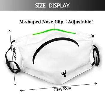 Paraglider Munden ansigtsmaske Paragliding Facial Mask Polyester Voksen Smuk med 2 Filtre Maske